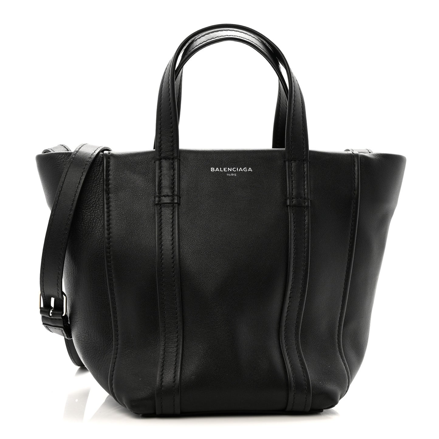Calfskin XS Laundry Cabas Tote Black