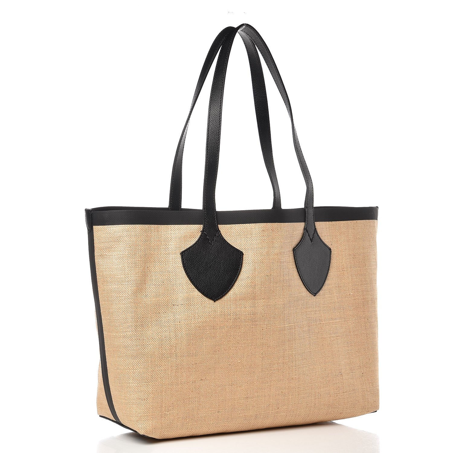 Burberry Raffia Logo Print Medium The Giant Reversible Tote Black 3 of 6