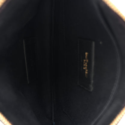 Saint Laurent Grain De Poudre Chevron Monogram Large Bill Pouch Black 5 of 11
