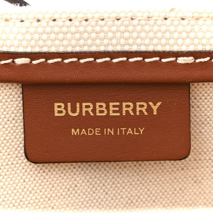 Burberry Canvas Smooth Calfskin Horseferry Print Medium Anne Hobo Natural Tan 6 of 14