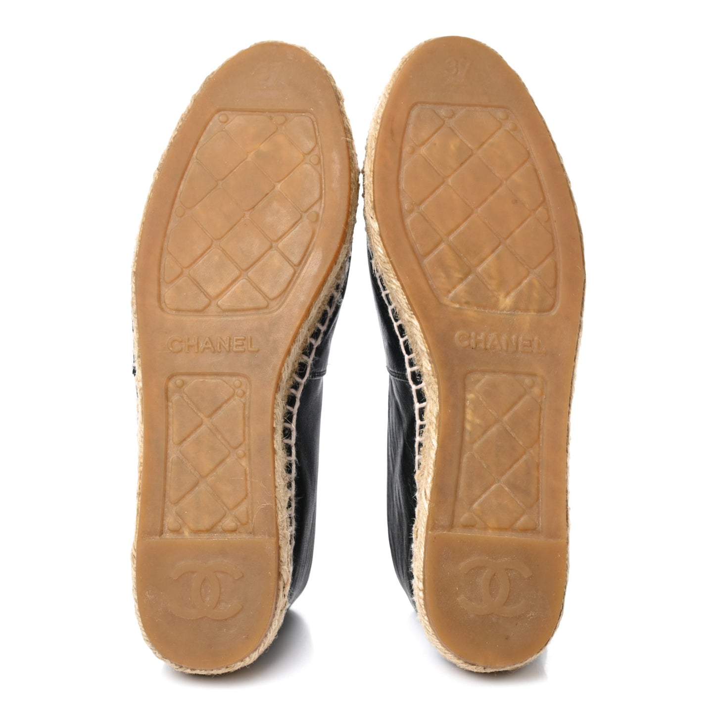Lambskin CC Espadrilles 37 Black