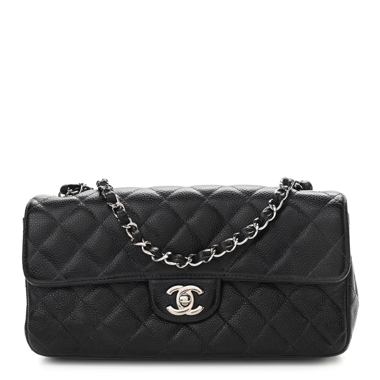 Chanel Caviar Quilted East West Flap Black 1 of 10