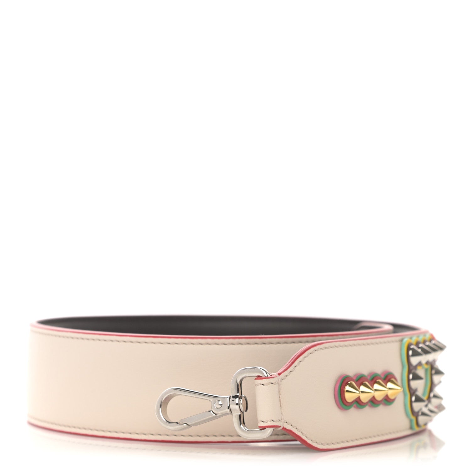 Fendi Vitello Dolce Fun Fair Metal Studded Strap You Camelia Multicolor 1 of 4