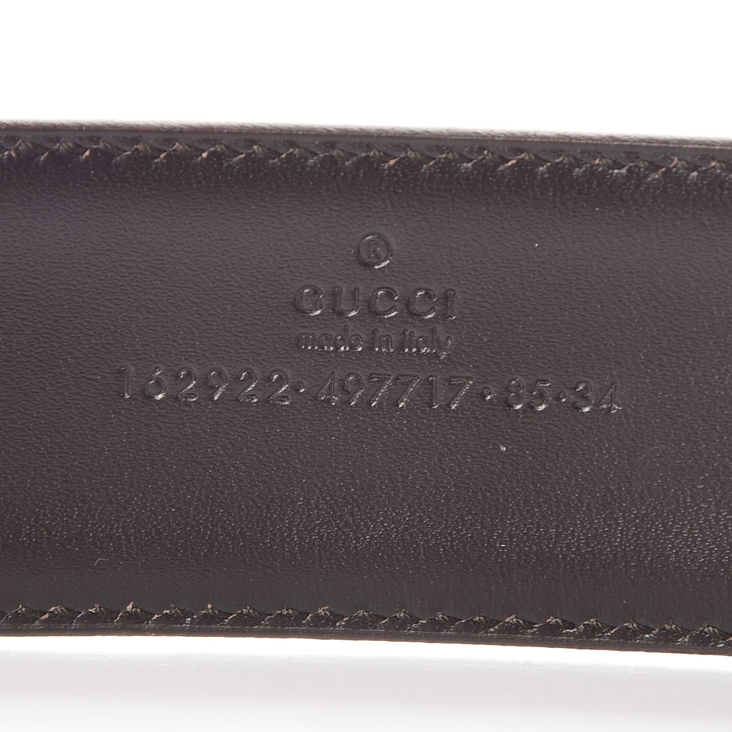 Calfskin Suede Interlocking G Belt 85 34 Brown