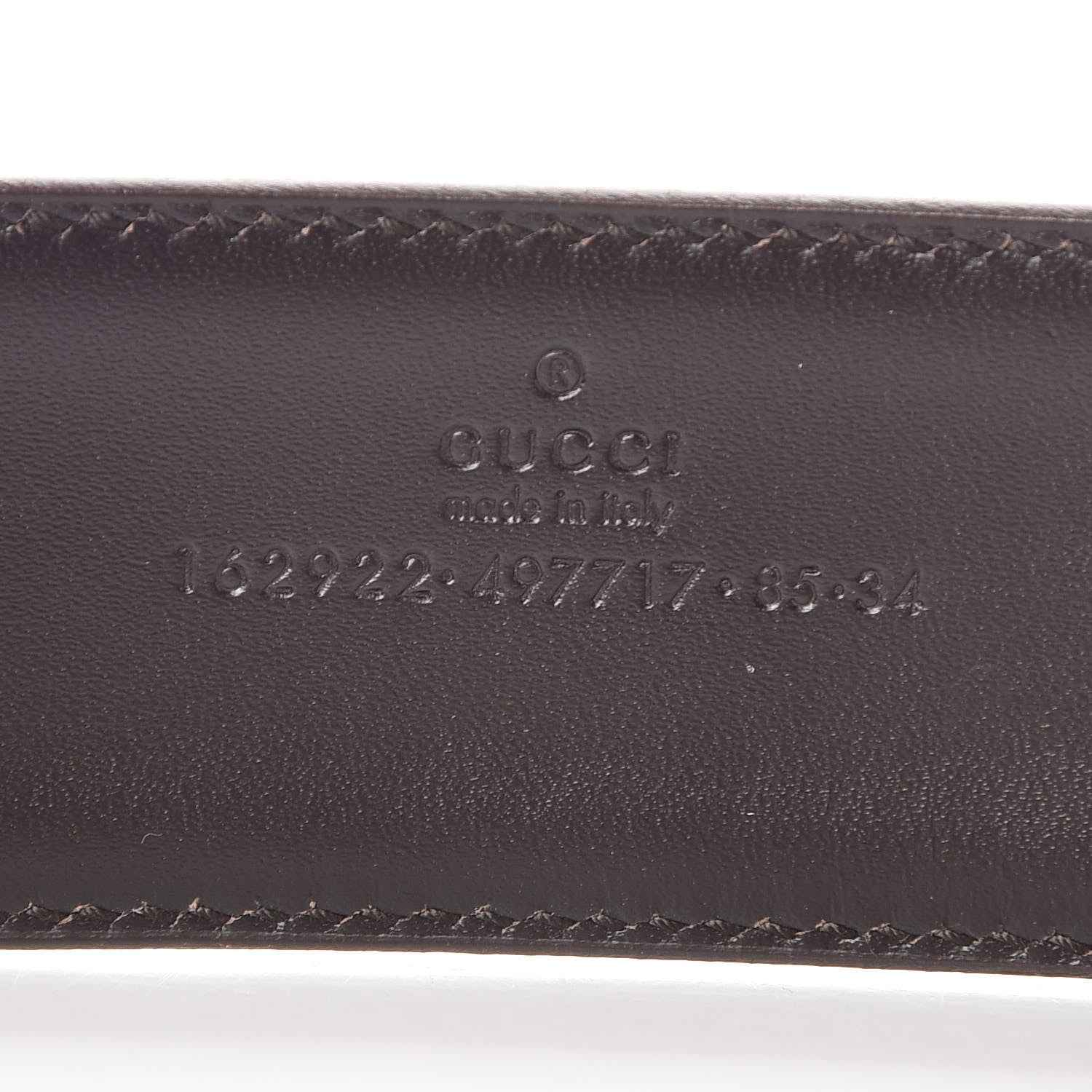 Gucci Calfskin Suede Interlocking G Belt 85 34 Brown 4 of 10