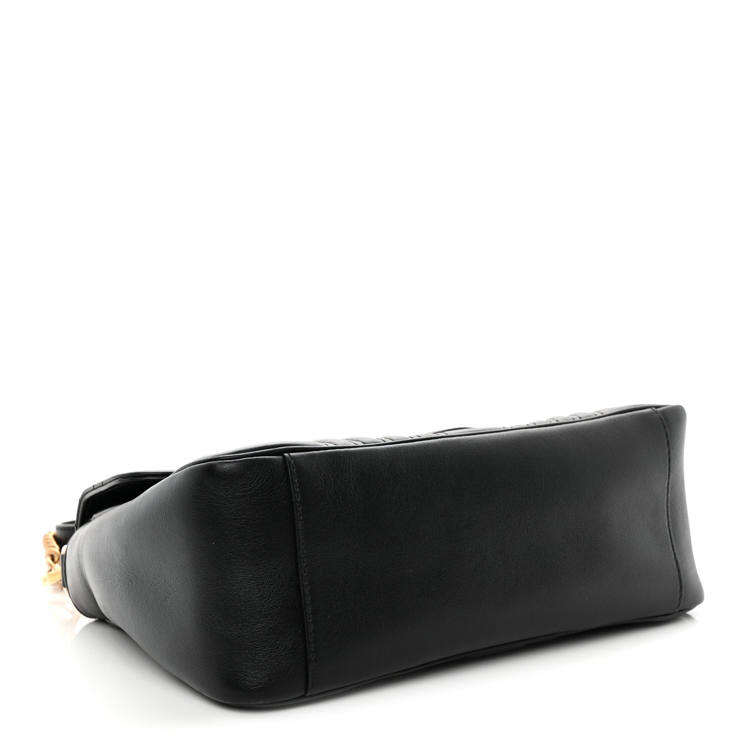 Gucci Calfskin Matelasse Small GG Marmont Top Handle Shoulder Bag Black 4 of 12