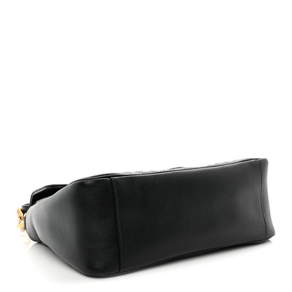 Gucci Calfskin Matelasse Small GG Marmont Top Handle Shoulder Bag Black 4 of 12