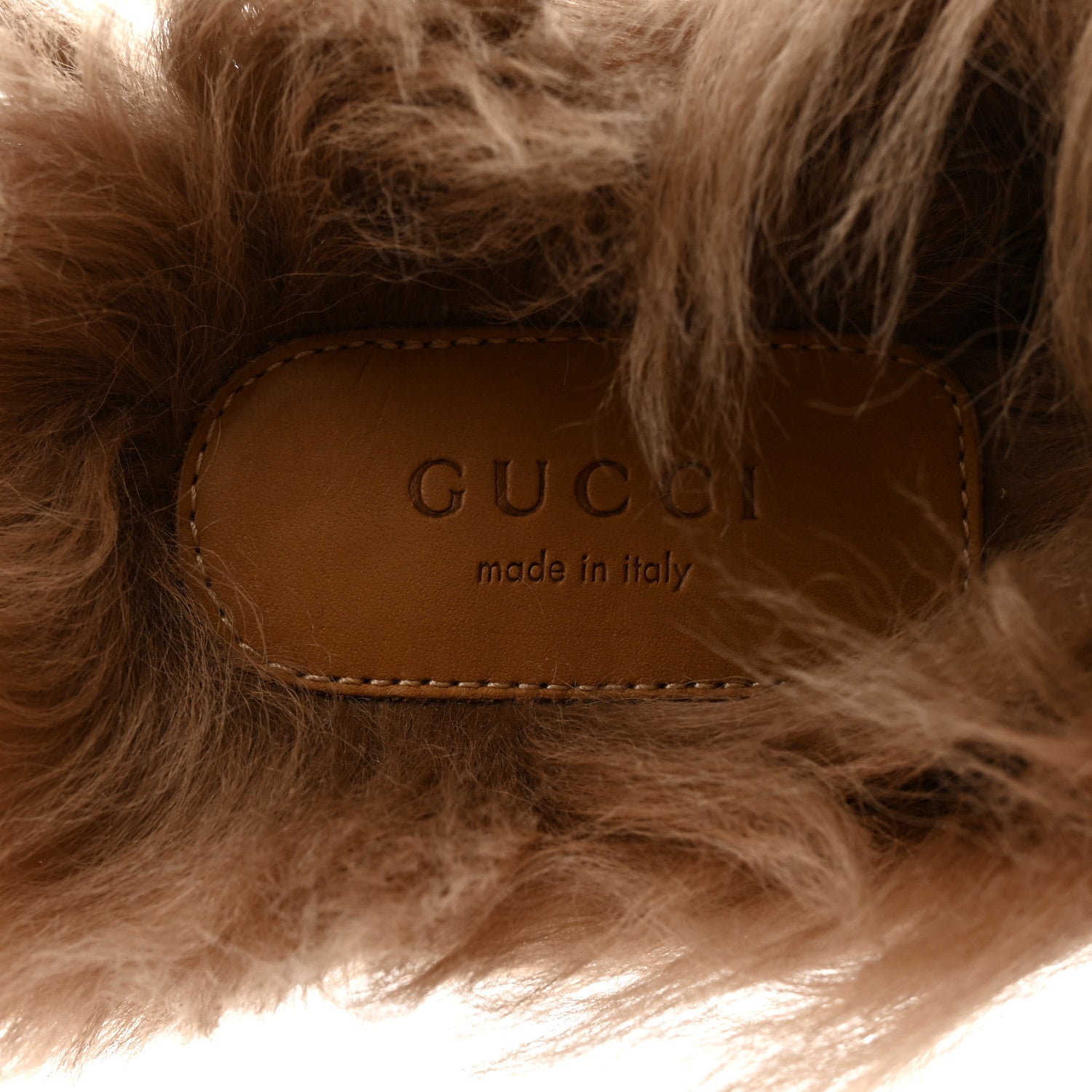 Gucci Calfskin Fur Womens Princetown Slippers 35 Black 6 of 8