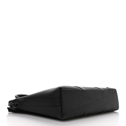 Louis Vuitton Calfskin Aerogram Takeoff Briefcase Black 4 of 9