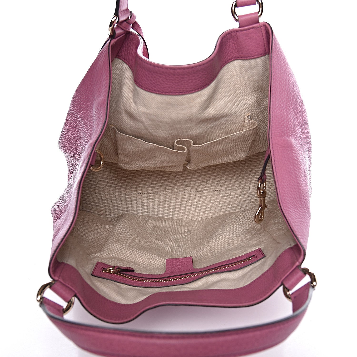 Gucci Pebbled Calfskin Medium Soho Shoulder Bag Fresia Rose 5 of 12