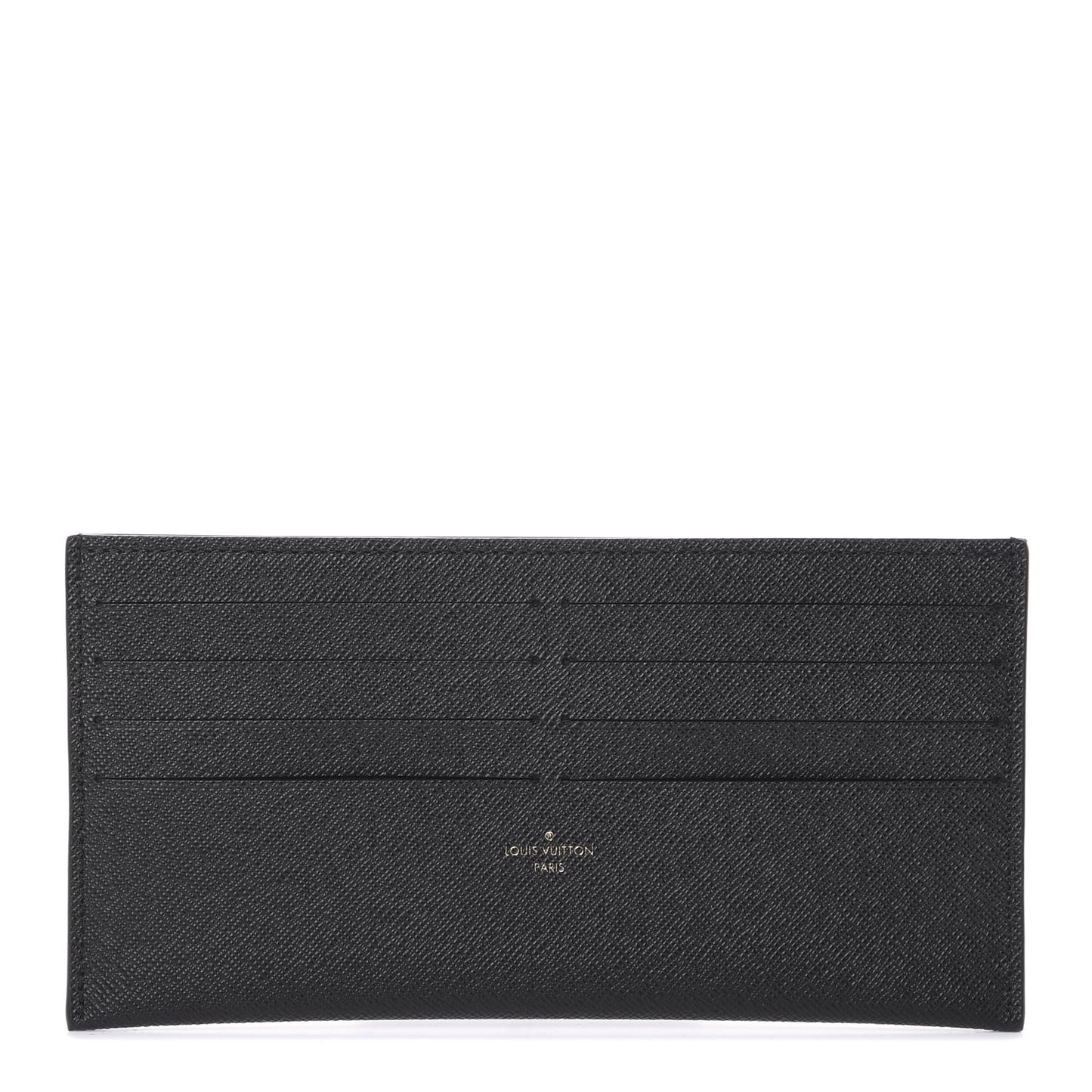 Calfskin Felicie Chain Wallet Card Holder Insert Black
