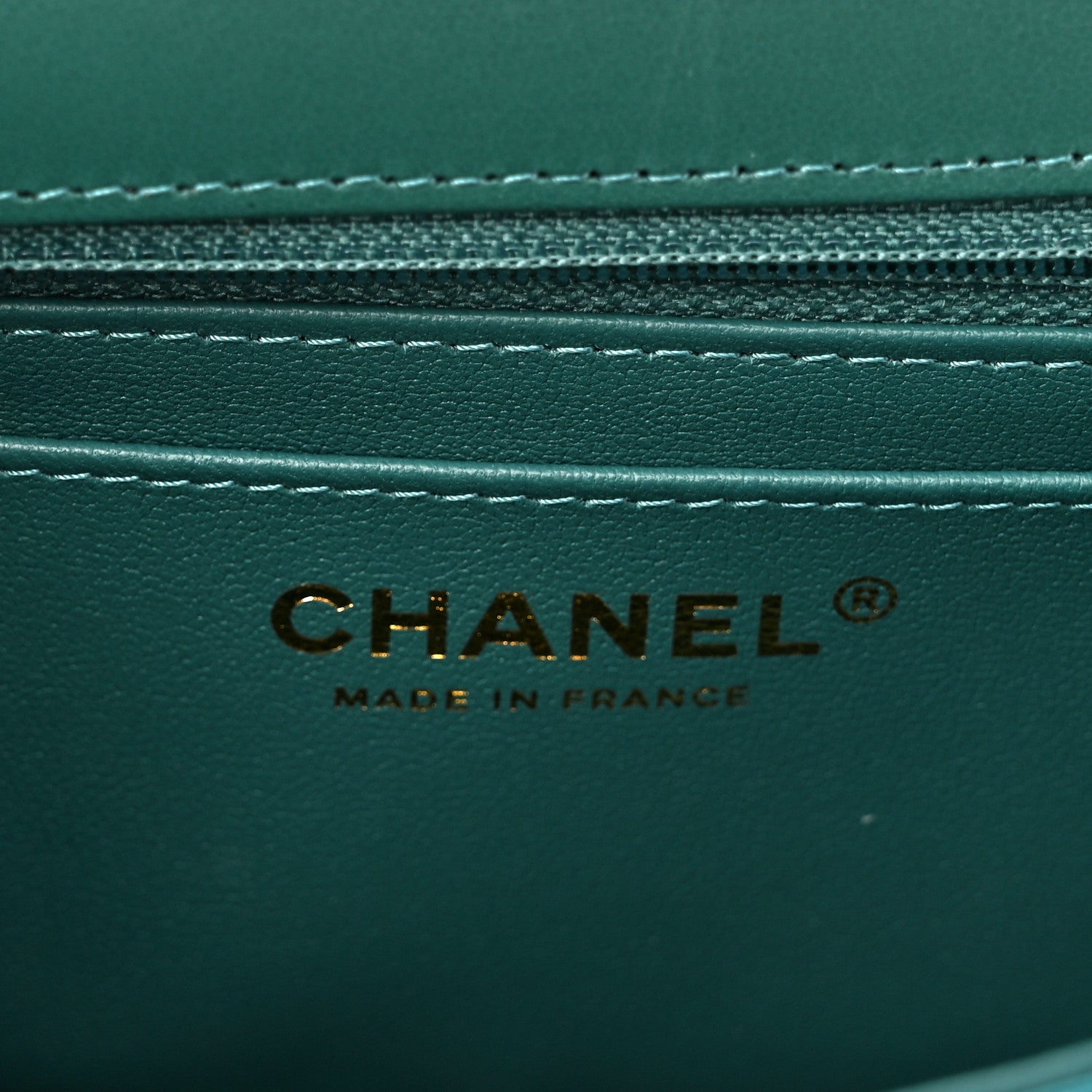 Chanel Shaded Patent Calfskin Quilted Mini Rectangular Flap Green Blue 6 of 10