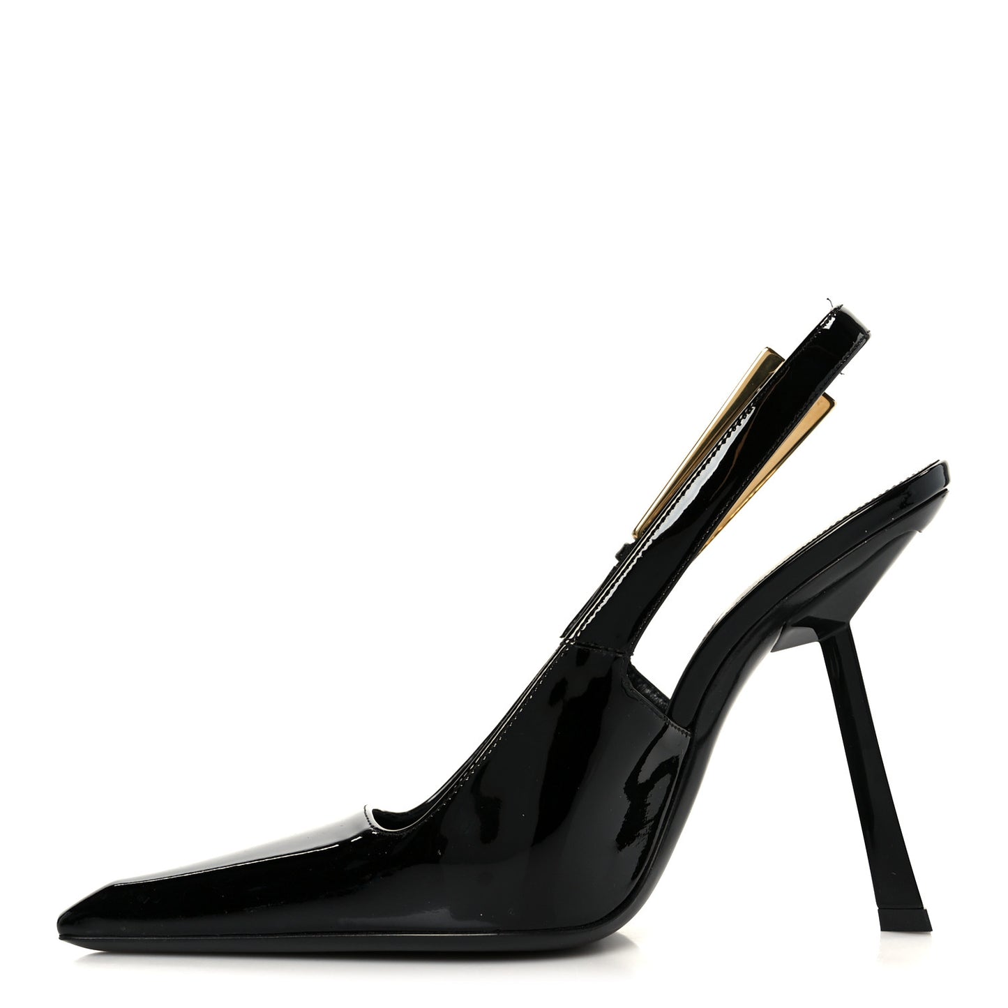 Glazed Calfskin Lee Slingback Pumps 35 Black