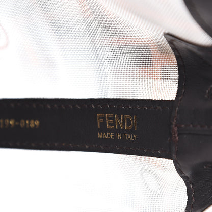 Fendi Mesh Vitello Grace F is Fendi FF 1974 Grande Mon Tresor Bucket Bag Marrone Black Ebano 6 of 10