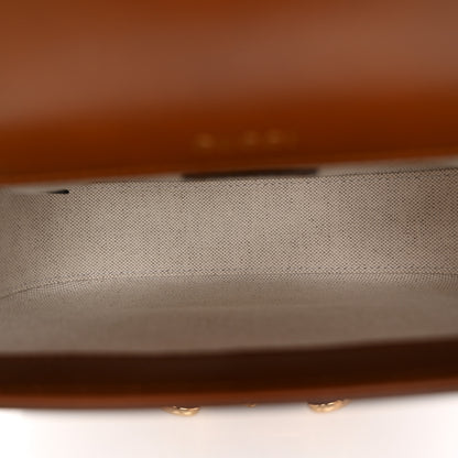 Gucci New Canvas Charisma Calfskin Crystal GG Monogram Mini Horsebit 1955 Shoulder Bag Camel Ebony 5 of 10