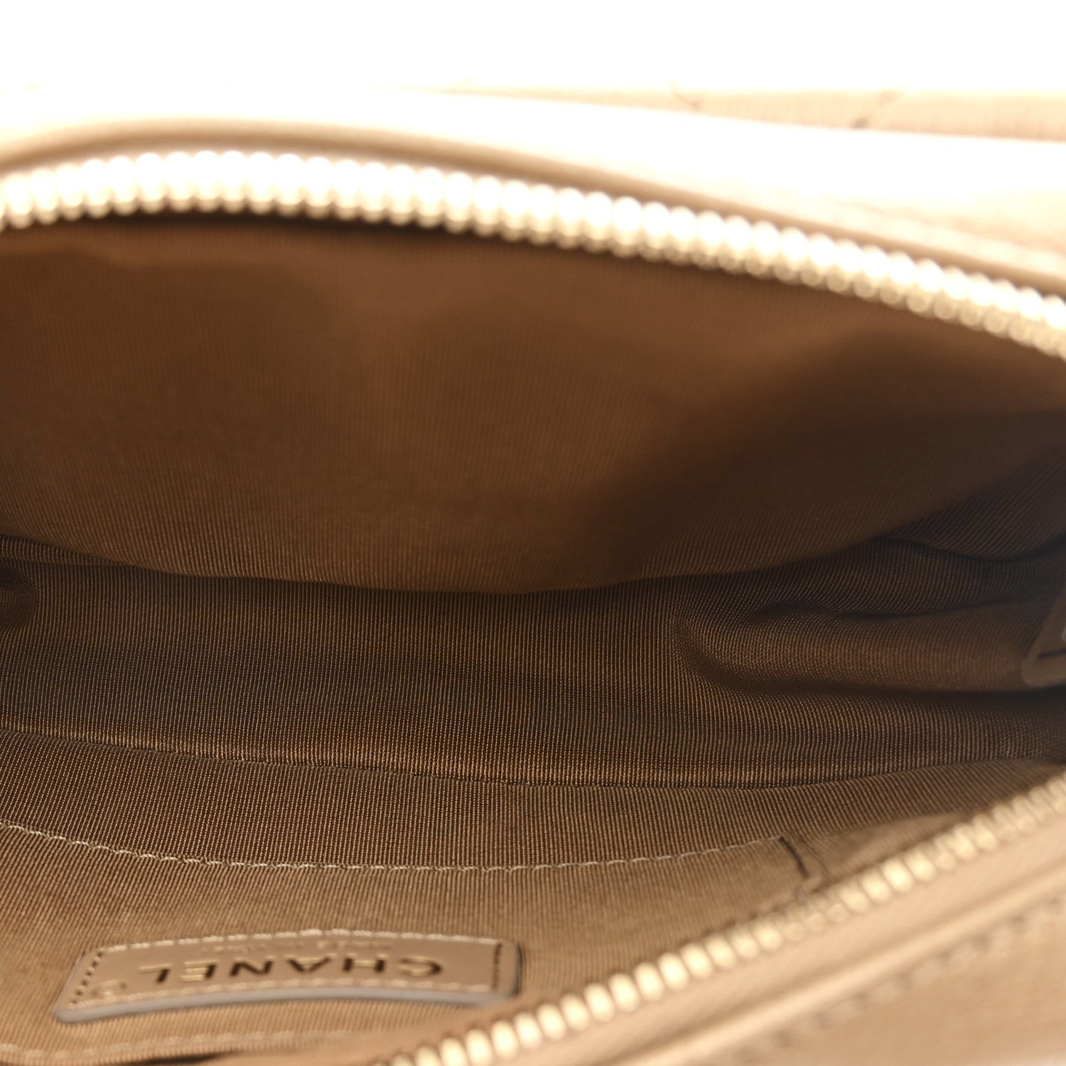 Chanel Metallic Calfskin Quilted Waist Bag Gold 4 of 9
