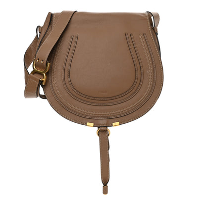 Chloe Calfskin Medium Marcie Round Crossbody Bag Nut 1 of 13