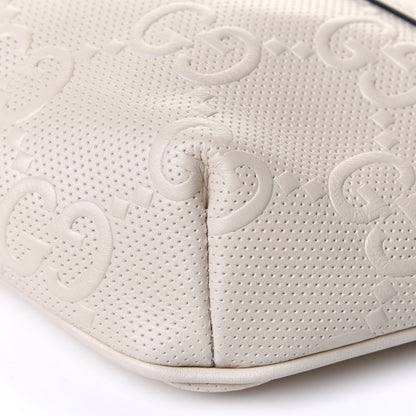 Gucci Calfskin GG Tennis Embossed Belt Bag Mystic White 10 of 11