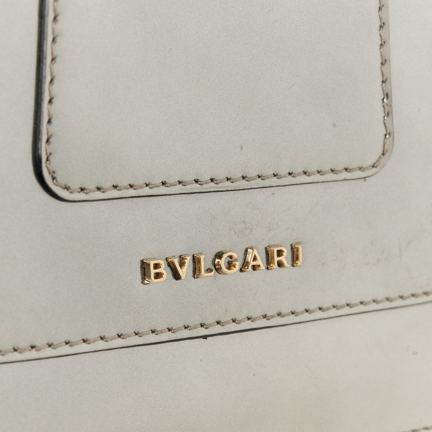 Metallic Calfskin Serpenti Forever Top Handle Silver
