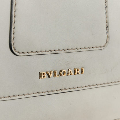 Bulgari Metallic Calfskin Serpenti Forever Top Handle Silver 7 of 10