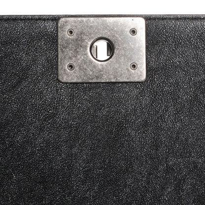 Chanel Metallic Calfskin Quilted Large Boy Flap Black 6 of 9