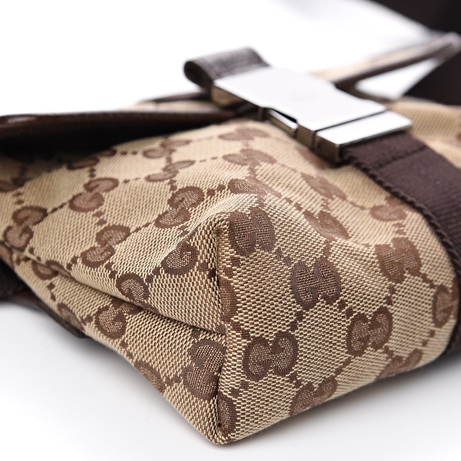 Gucci Monogram Waist Pouch Bag Dark Brown 7 of 9