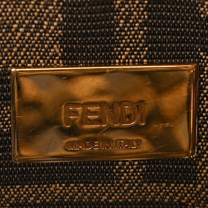 Fendi Fabric Jacquard FF 1974 Woven Knotted Mini Peekaboo Iconic Satchel Tobacco Moro 6 of 9