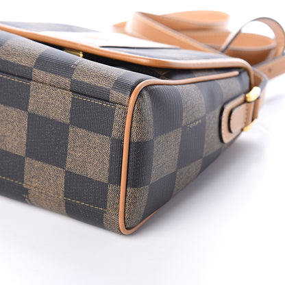 Fendi Coated Canvas Checkered Crossbody Bag Tobacco Tan 7 of 7