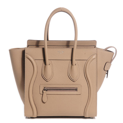 Celine Drummed Calfskin Micro Luggage Dune 1 of 8