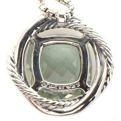 David Yurman Sterling Silver Prasiolite 14mm Infinity Pendant Necklace 4 of 5