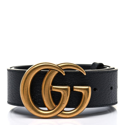 Gucci Textured Calfskin Double G 40mm Belt 75 30 Black 1 of 4