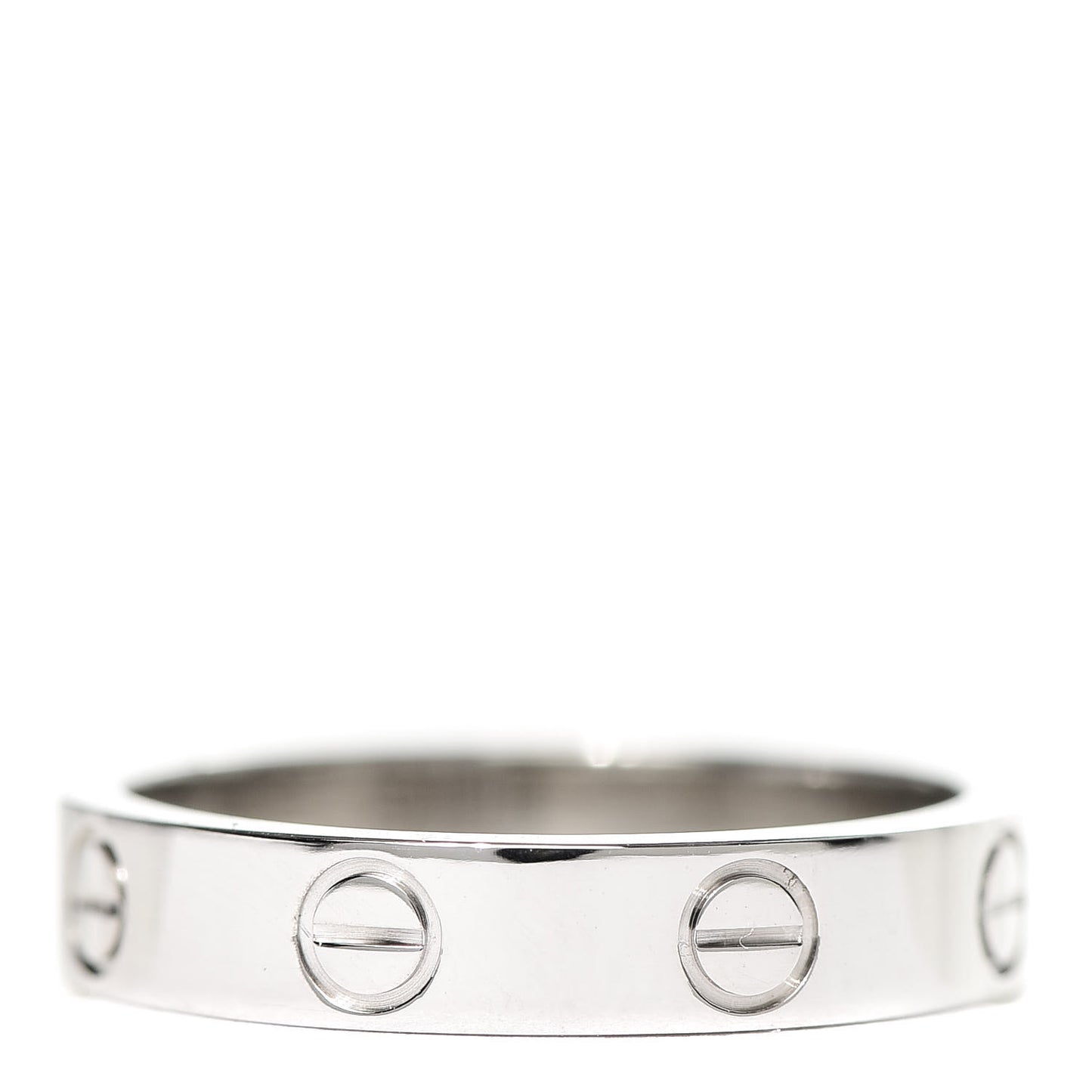 18K White Gold 3.5mm LOVE Wedding Band Ring 51 5.75