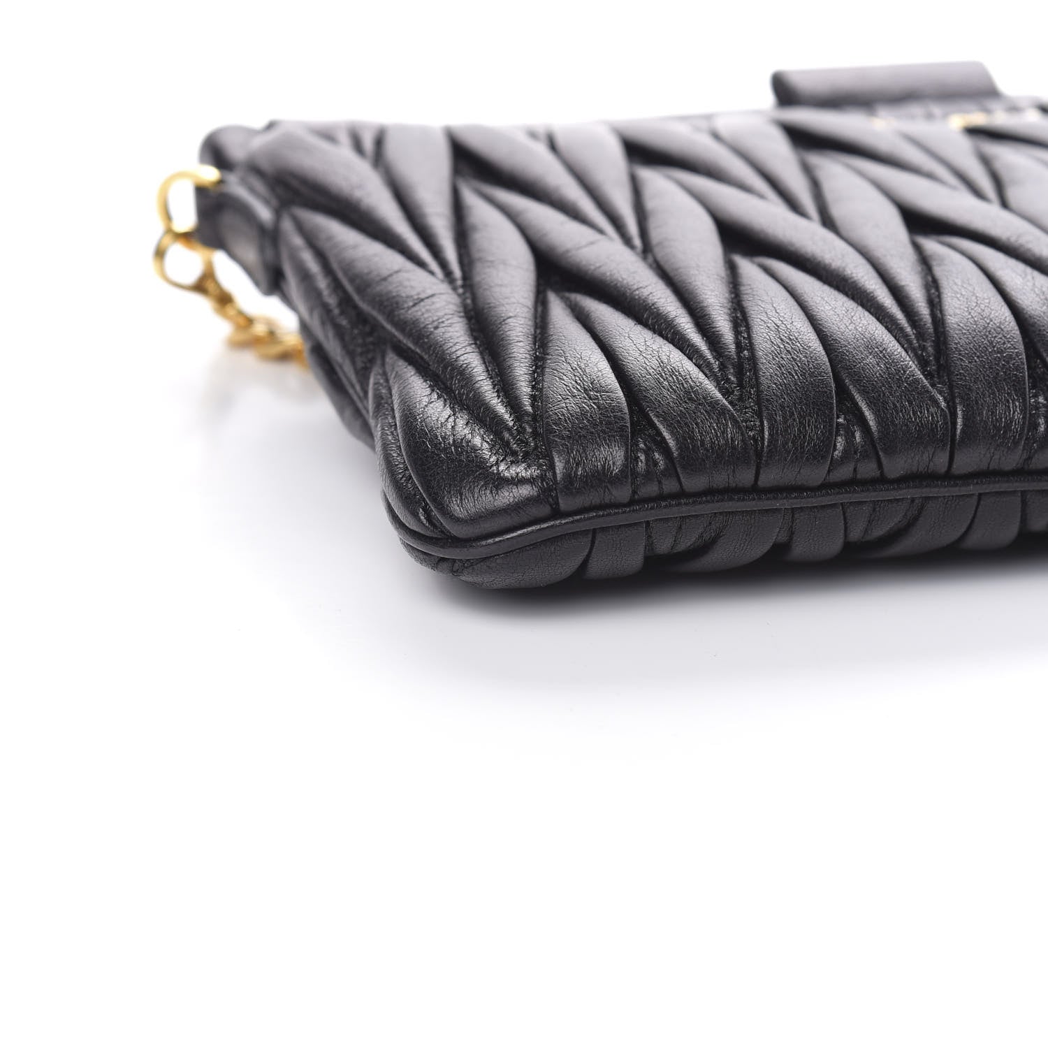 Miu Miu Nappa Matelasse Crossbody Clutch Black 7 of 9