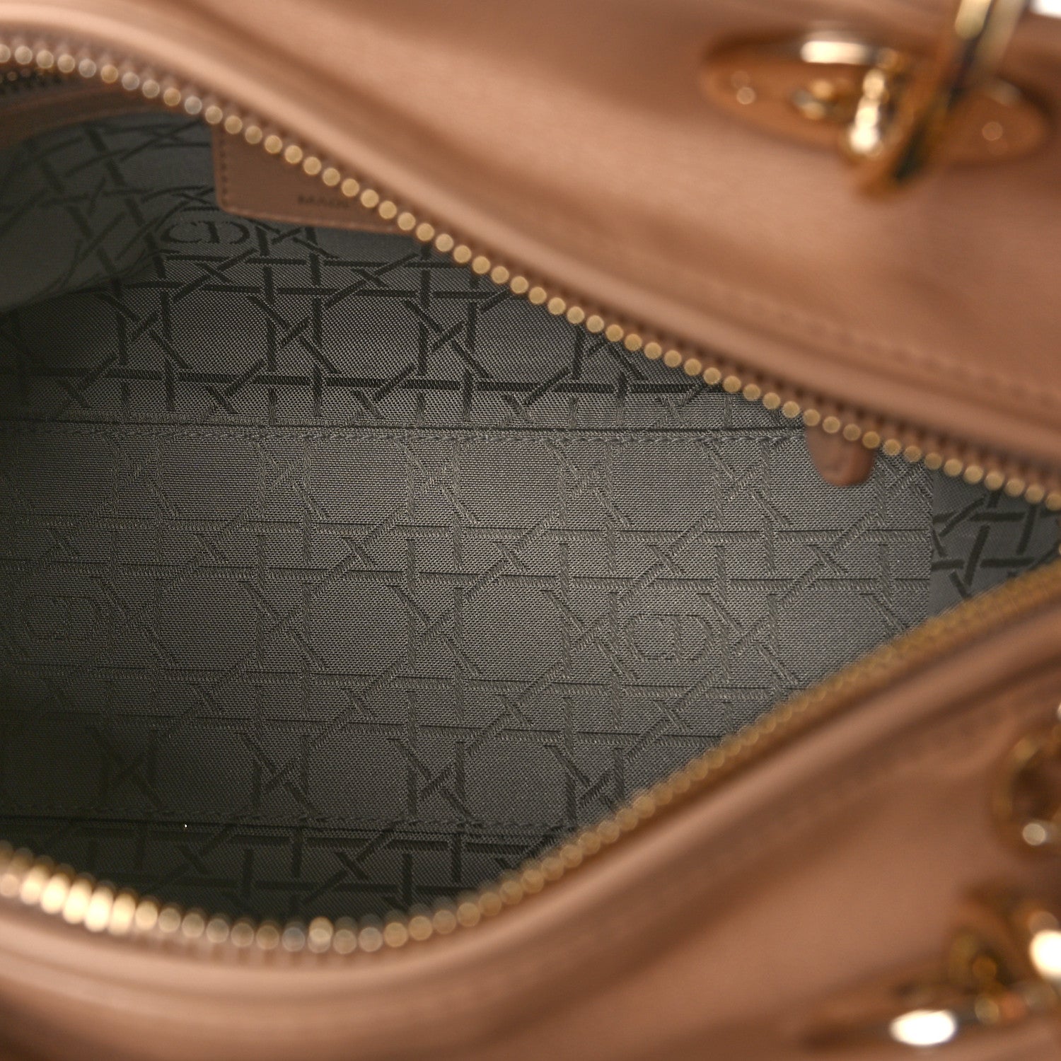 Christian Dior Lambskin Cannage Medium Lady Dior Beige 5 of 10