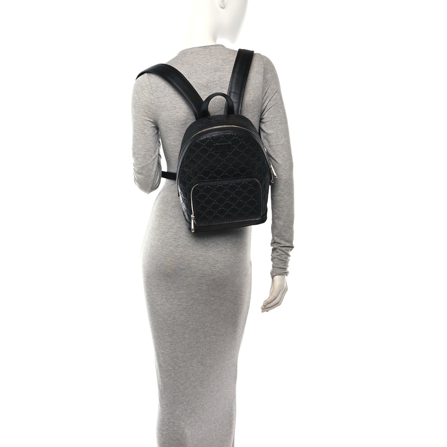 Gucci Guccissima Signature Small Day Backpack Black 2 of 13