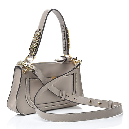 Chloe Shiny Calfskin Small Marcie Saddle Shoulder Bag Motty Grey 3 of 10