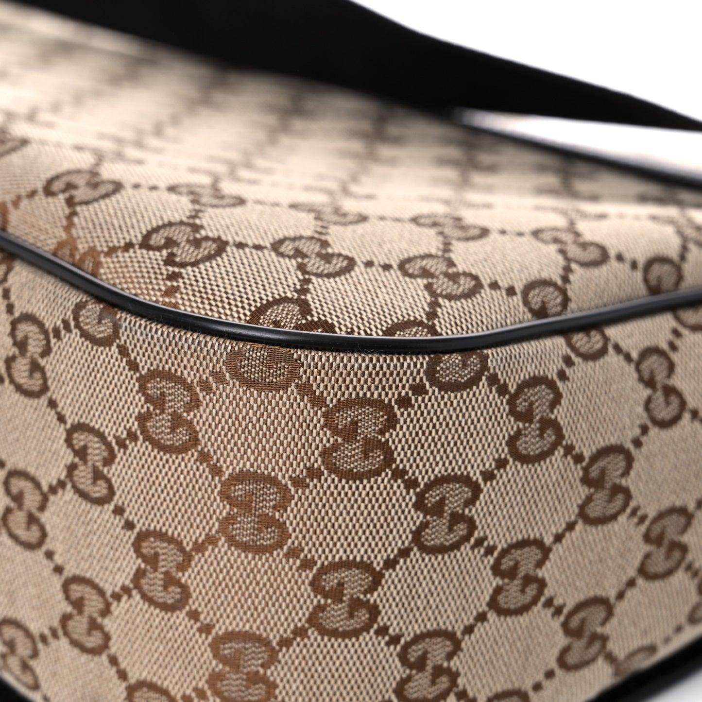 Monogram Large Flap Messenger Bag Beige Dark Brown