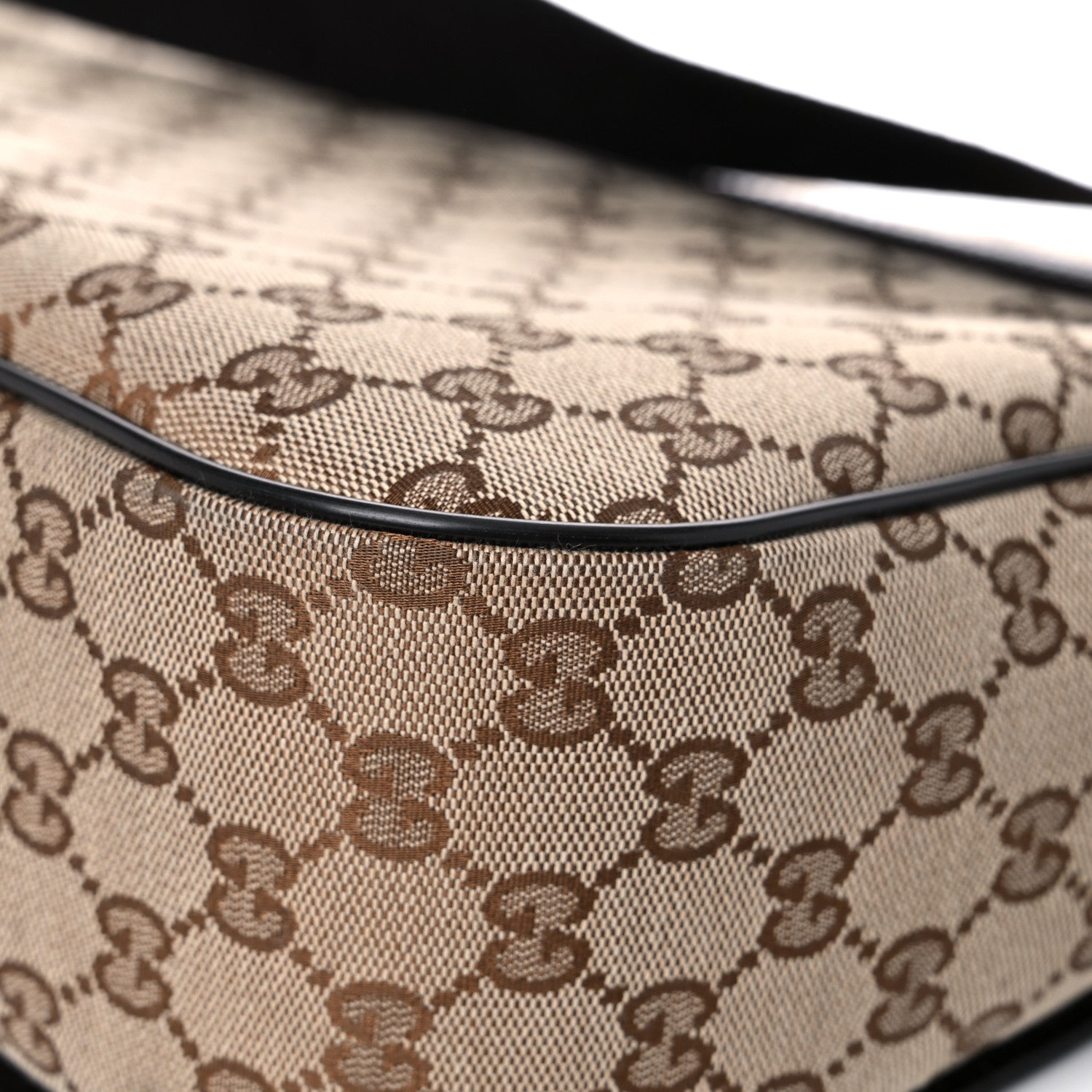Gucci Monogram Large Flap Messenger Bag Beige Dark Brown 11 of 17