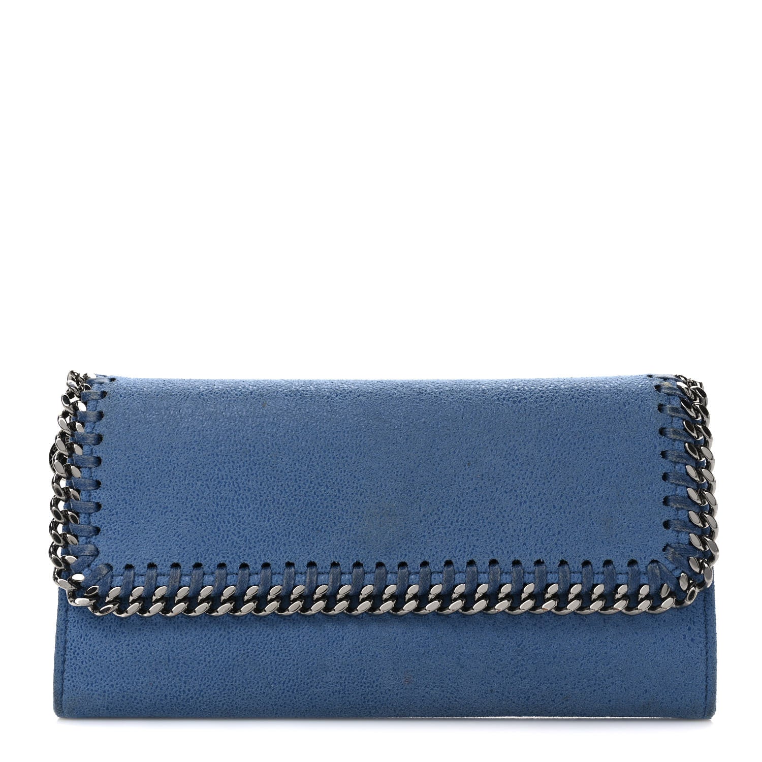 Stella McCartney Shaggy Deer Falabella Flap Wallet Blue 1 of 9