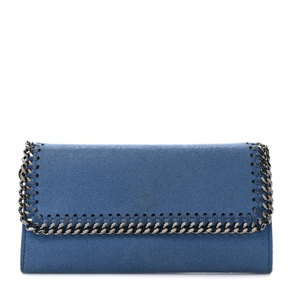Stella McCartney Shaggy Deer Falabella Flap Wallet Blue 1 of 9