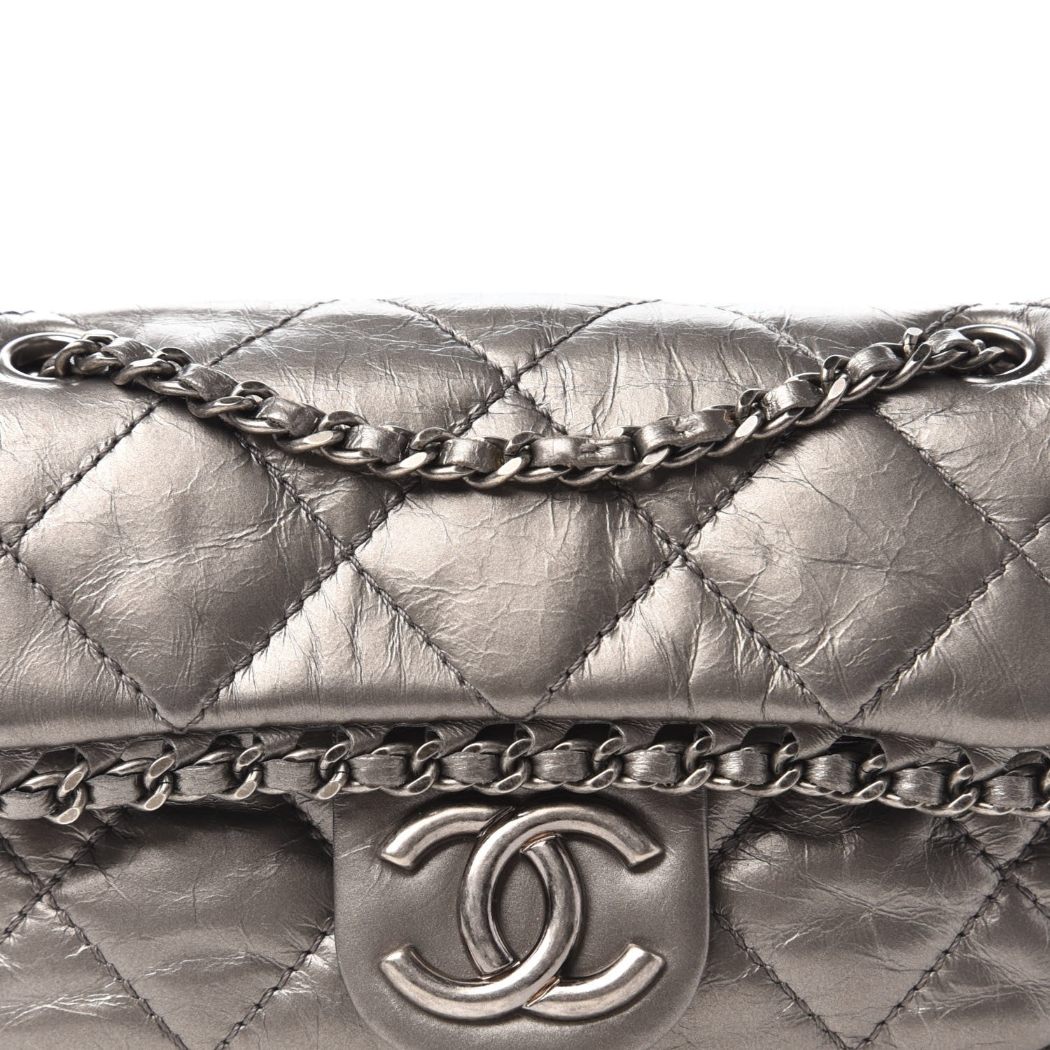 Chanel Calfskin Mini Chain Me Flap Dark Grey 11 of 11