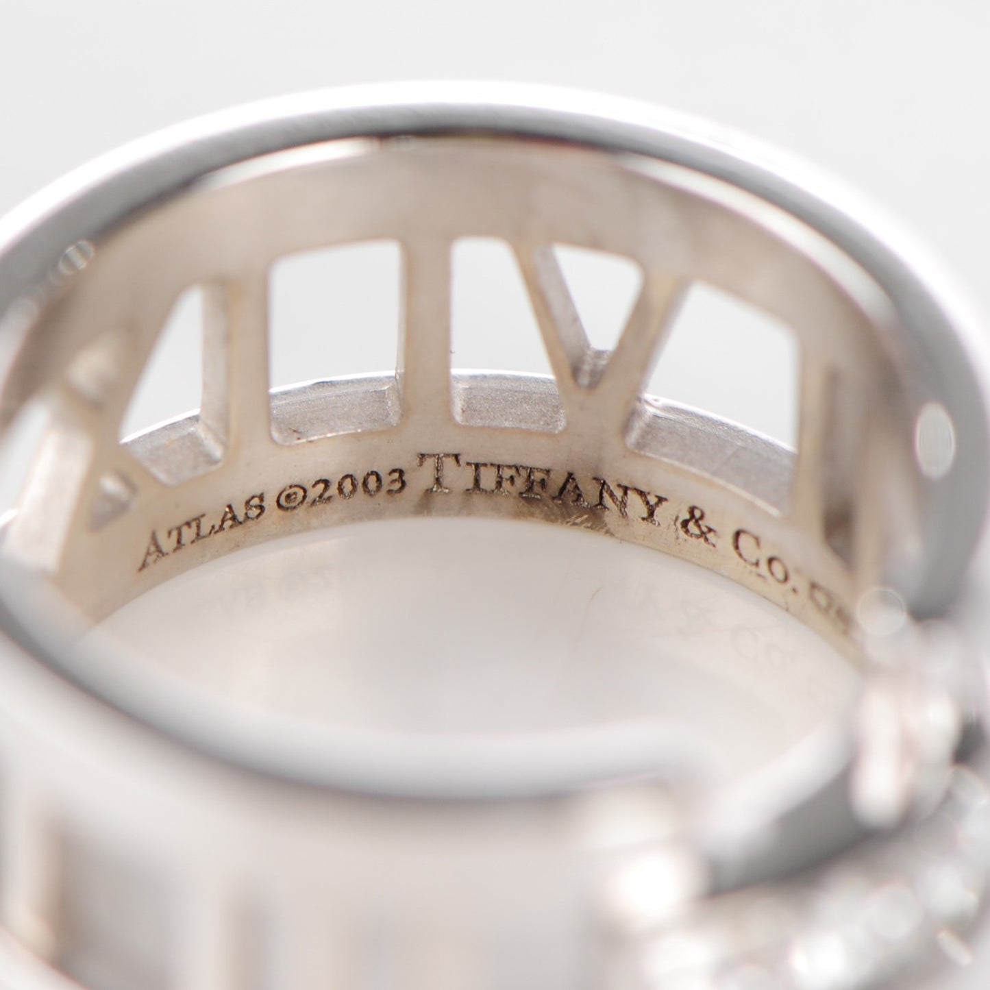 18K White Gold Diamond Open Atlas Ring 4.5