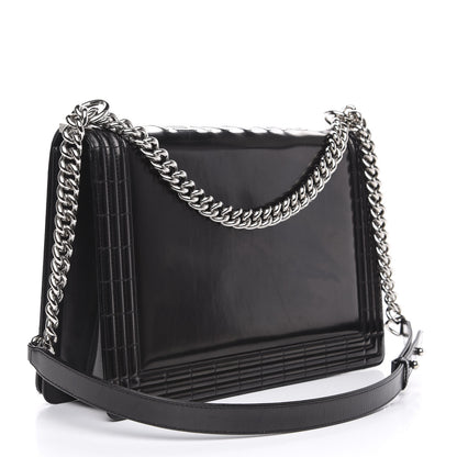 Chanel Glazed Calfskin Large Boy Flap Black 2 of 13