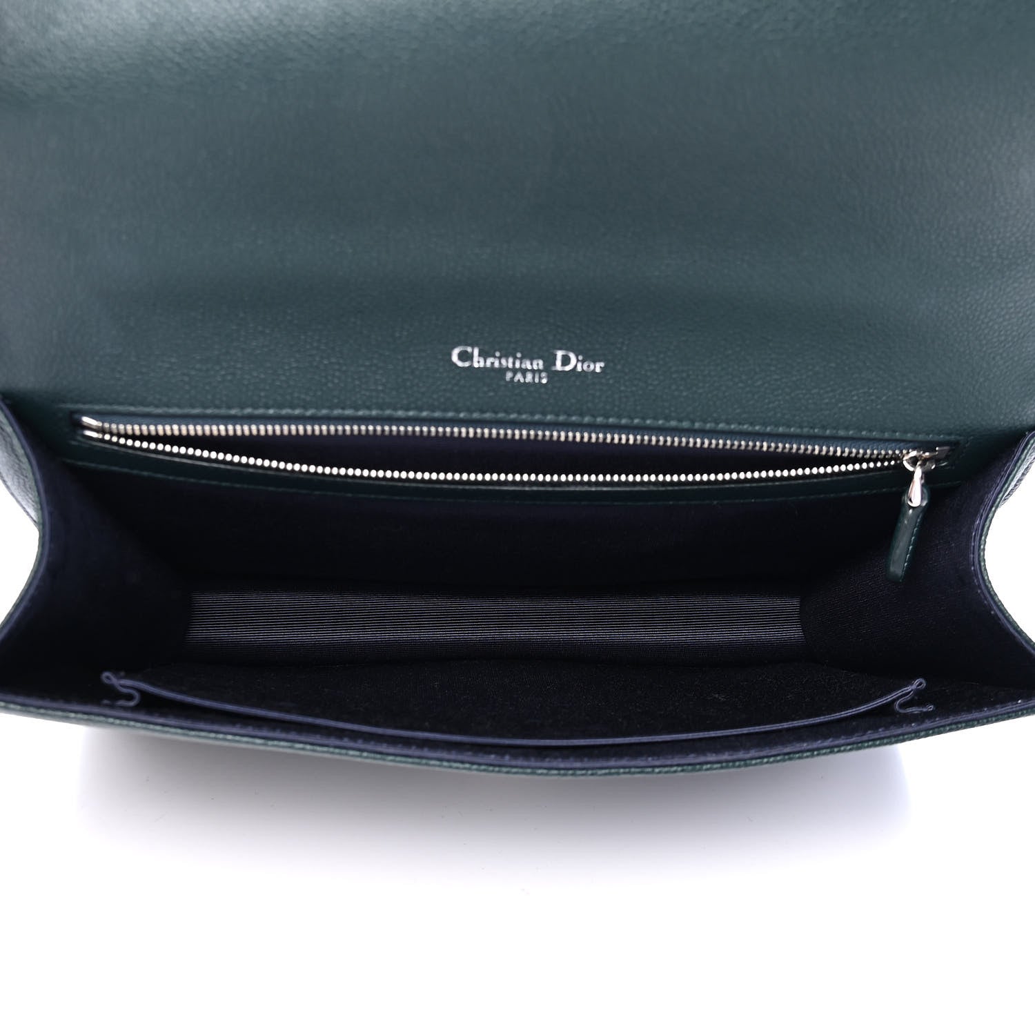 Christian Dior Grained Calfskin Large Diorama Flap Bag Green 4 of 4
