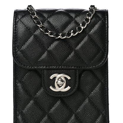 Chanel Caviar Quilted Classic Phone Holder Black 9 of 14