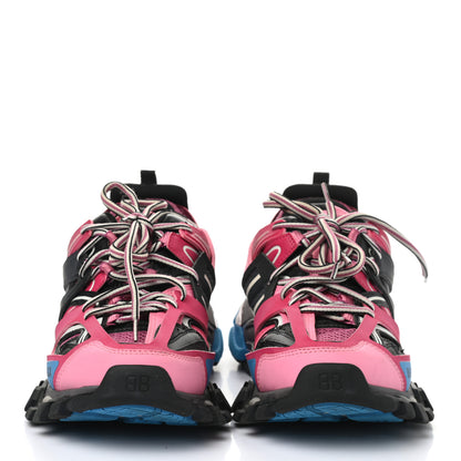 Balenciaga Mesh Nylon Metallic Fabric Womens Track Sneakers 39 Pink Blue 2 of 6