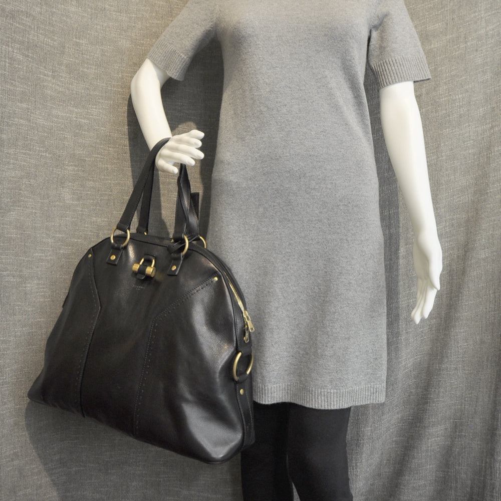 Leather Large Muse Black