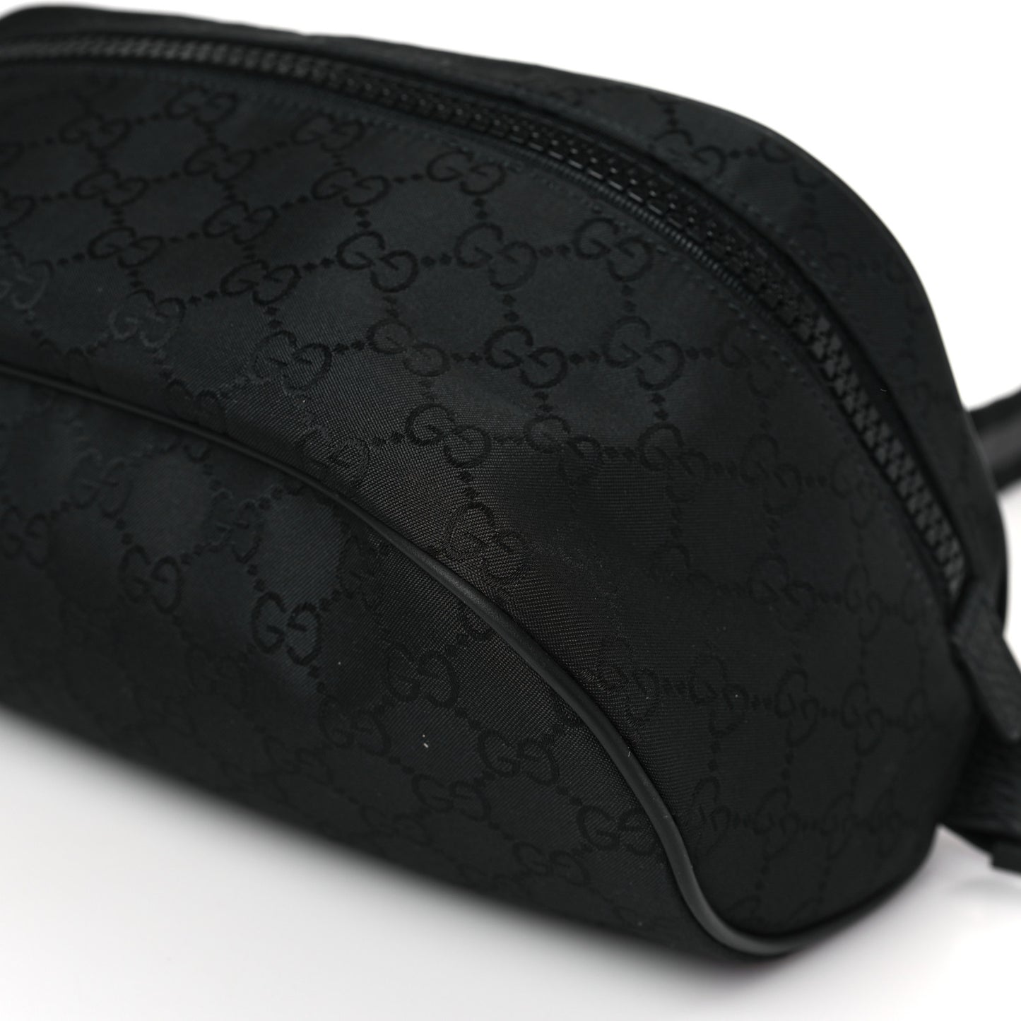Nylon Monogram Fanny Pack Belt Bag Black