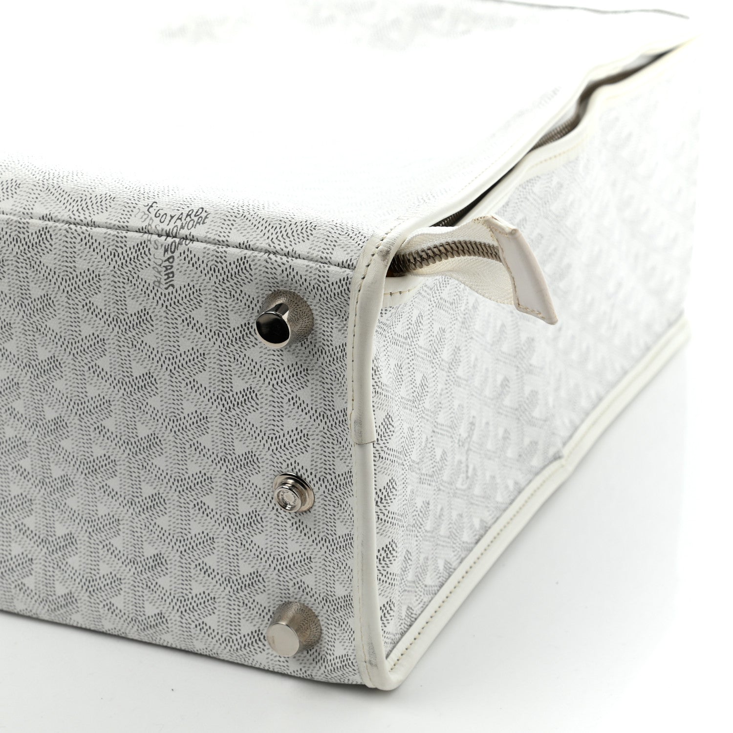 Goyard Goyardine Caravelle 50 Folding Suitcase White 14 of 14