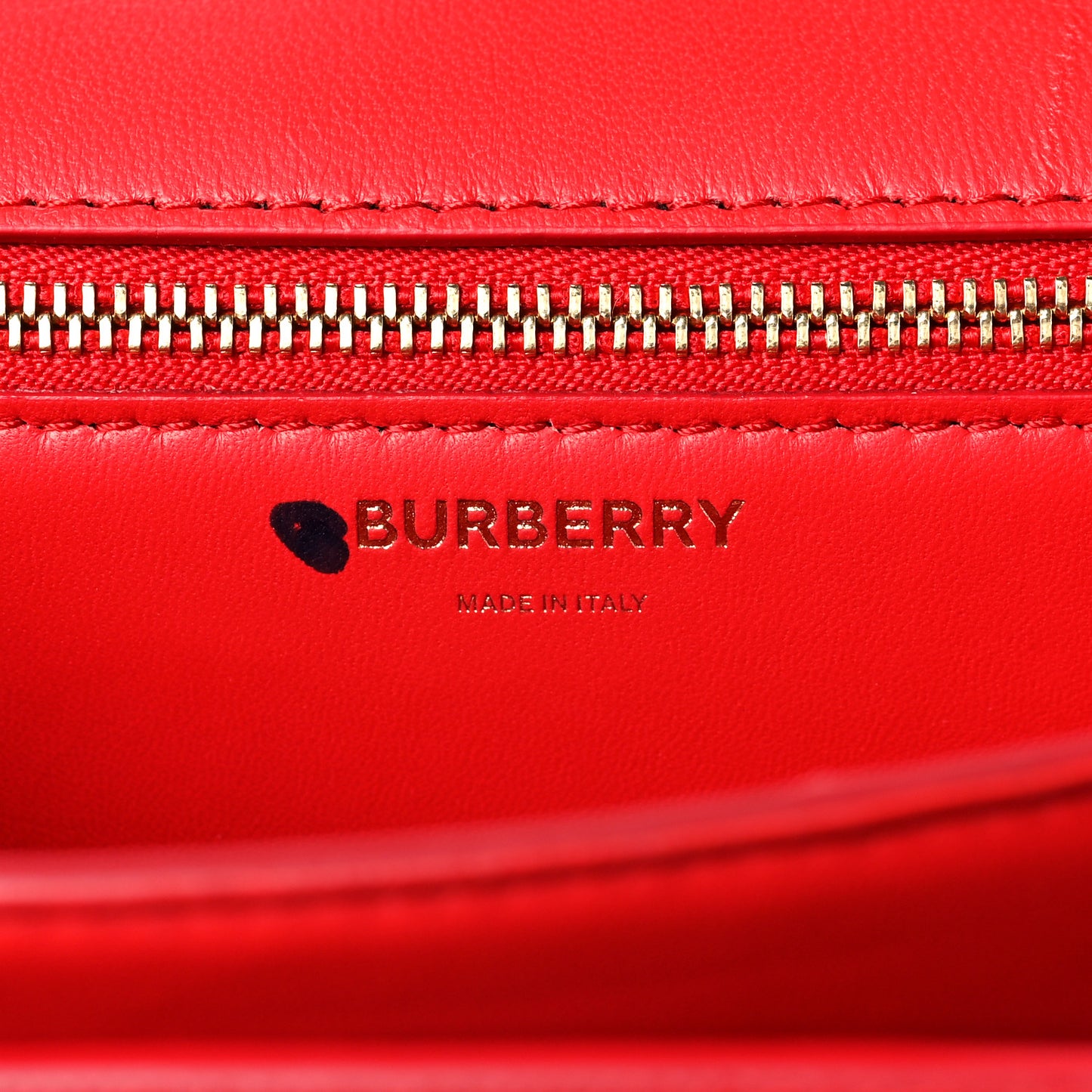 Grainy Calfskin Monogram Embossed Small TB Chain Bag Bright Red